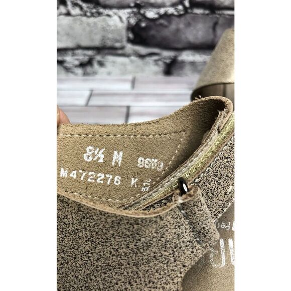 Munro American Taupe Shimmer Leather Strap  Casual Heels Women’s Sz 8.5M US/39EU - Picture 11 of 16